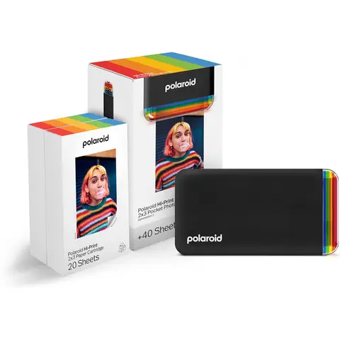 Polaroid Hi-Print Bluetooth 2x3 Photo Printer + Photo Paper Bundle (40Sheets Included)