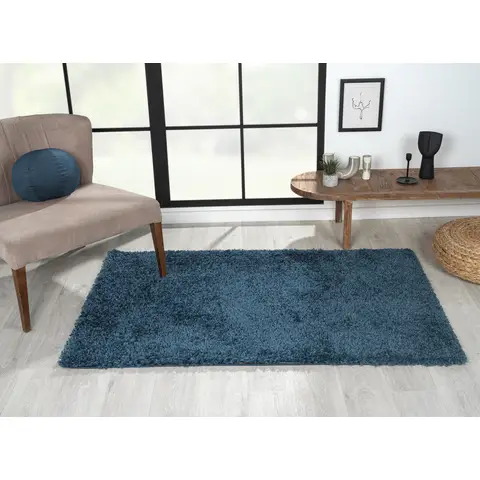 My Flair Teppich "My Shaggy" rechteckig dunkelblau 150 x 100 cm