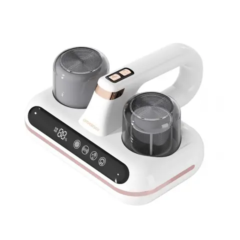 VXOYO 20000 Pa leistungsstarker Bettstaubsauger , USB-aufladbar, mit Feuchtigkeitserkennung und langer Laufzeit, speziell für Textilprodukte wie Betten, Sofas und Decken entwickelter Roboter. Nicht für Böden verwenden. 23cm × 24cm × 12.5cm