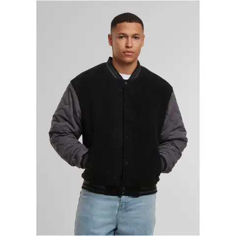 Urban Classics Teddy College-Jacke schwarz M