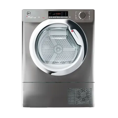 Hoover BATD H7A1TCER-80 7kg Integrated Heat Pump Tumble Dryer - Graphite & Chrome - A+ Rated