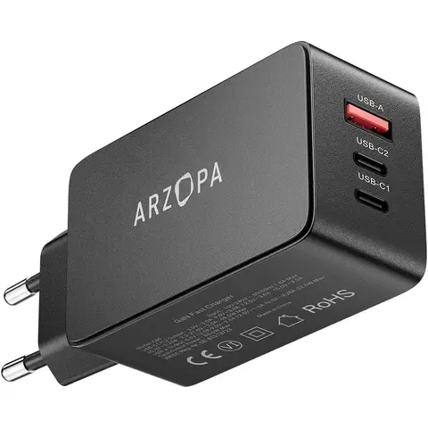 ARZOPA 65W USB C GaN Schnellladegerät