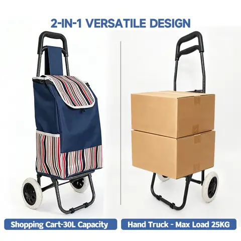 Strong bird 2026 New Model | Stylish & Sturdy Carbon Steel Frame Folding Shopping Trolley， European Hot-Selling Elderly-Friendly Grocery Cart， Heavy-Duty & Space-Saving for Shopping Trolley, New Year Sale , Top gift picks