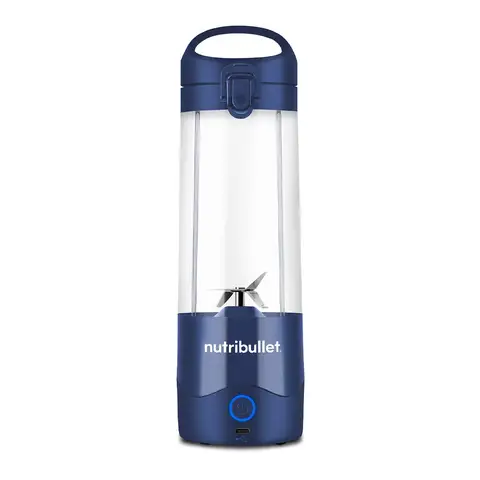 nutribullet Portable Blender - Navy, 475ml Cup, Powerful Extractor Blade, To-Go Lid, USB-C Charging Cable, 15+ Blending Cycles