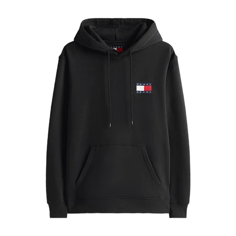 TJM REG ESSENTIAL FLAG HOOD EXT Men Black XL