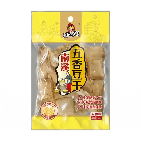 Hao Ba Shi Nanxi Tofu Jerky Five Spice Flavor 68g