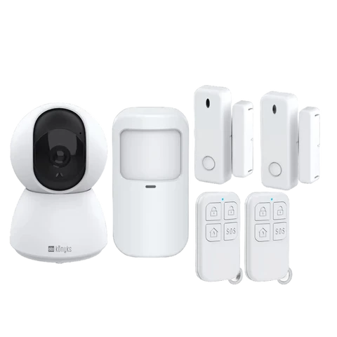 Konyks KO338690 Pack sécurité - 1 caméra Wi-Fi intérieure + 2 détecteurs d'ouverture + 1 détecteur de mouvement + 2 télécommandes