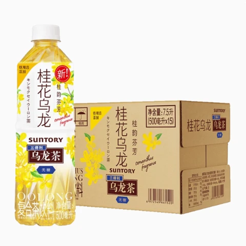 Suntory Osmanthus Oolong Tea drink 500ml 三得利桂花乌龙茶 500ml/瓶*15