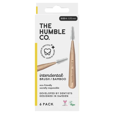 The Humble Co. Interdental Brush Bamboo Size 4 - 0.70mm 6 Pack