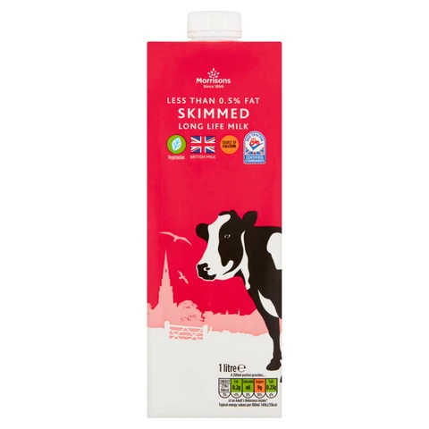 Morrisons British UHT Skimmed Milk 1 litre
