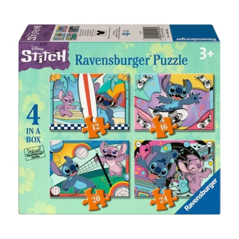 Ravensburger Disney Stitch, 4 in a Box Jigsaw Puzzles