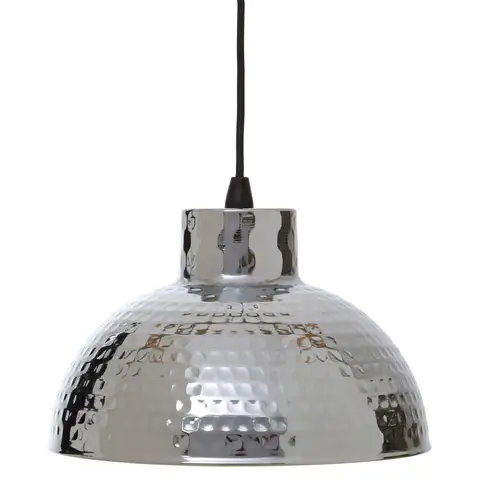 Interiors by Premier Pendant Light New Foundry Hammered Chrome