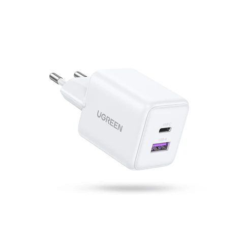 UGREEN 30W GaN Snellader 1C1A Wit, compatibel met iPhone 17/16/15, Pixel 9, Galaxy S24/S23, Tab A8/S8, enz.