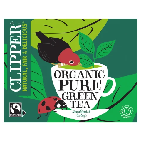 Clipper Organic Pure Green Tea 80 Unbleached Bags 160G
