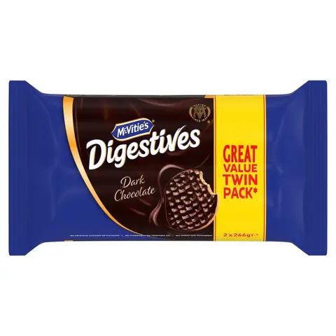 McVitie's Digestives Dark Chocolate Twin Pack 2 x 266g
