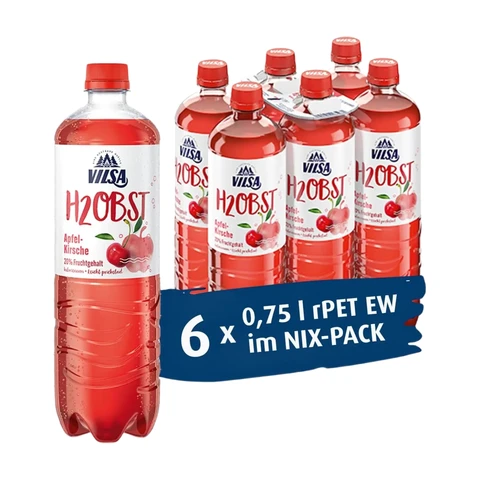 VILSA H2Obst Apfel-Kirsche, 6 x 0,75 L