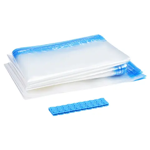 DTK Lot de 10 sacs de compression pliables gain de place pour le voyage (4 jumbo, 6 moyen/petit), sans aspirateur, pour le voyage et le trek