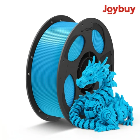 JOYBUY x ANYCUBIC Filament d'impression PLA Basic, Bobine de 1 kg, Diamètre de 1,75 mm, Tolérance de ±0,02 mm - Cyan