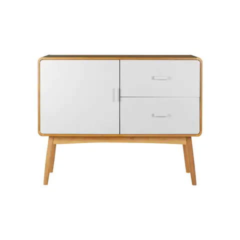 Interiors by Premier Sideboard Malmo 1 Door 2 Drawers Oak/White