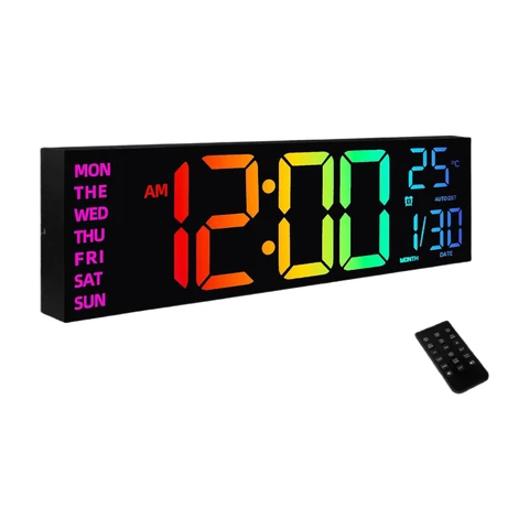 HATITANG PH-01 16" Digital Wall Clock Black