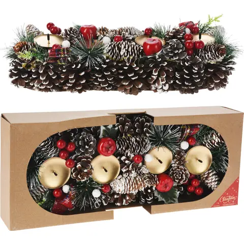 Koopman Kerstkrans 40cm Advent Dennenappel