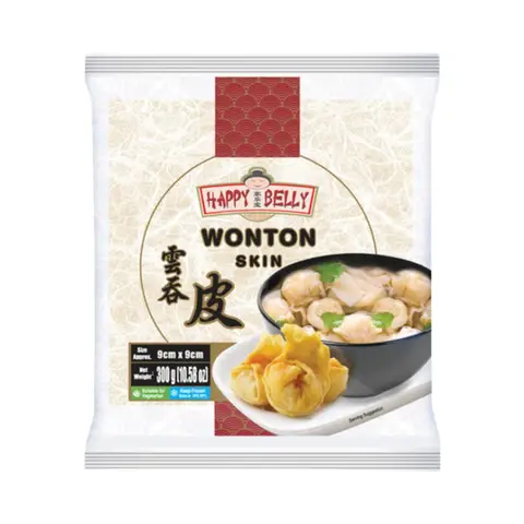 Happy Belly Feuilles de wonton 9 cm - 300 g