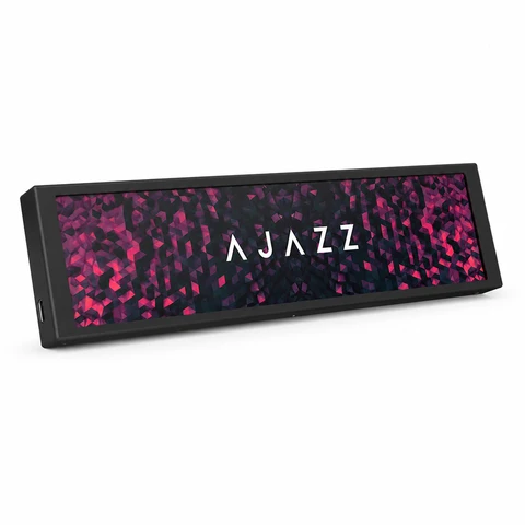 AJAZZ AKP02 9,2 Zoll IPS-Zweitbildschirm, 1920 × 464 PC-System-Monitor-Bildschirm, Benutzerdefiniertes Hintergrundbild und Echtzeit-Display für CPU- und GPU-Temperatur, Gehäuse aus Aluminiumlegierung, Kabelgebundene Verbindung