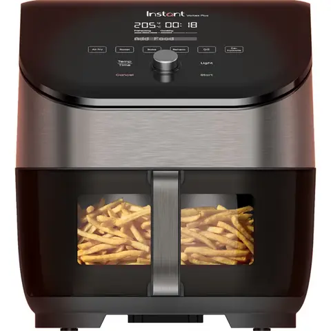Instant Pot Instant Vortex ClearCook OdourErase 5.7L Digitale Airfryer - 6-in-1 Slimme Programma's - RVS