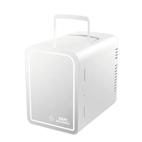 EAFC tragbarer Mini-Autokühlschrank, 6 l, Spiegel-Kosmetikkühlbox, Wärmeisolierung und Kühlung, Zwei-in-Eins-Gerät, klein, energiesparend, für die Körperpflege
