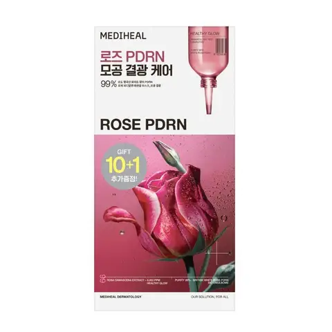 Mediheal Collistar Rosenextrakt porenreinigendes Tuchmaskenpaket 10+1 Stück