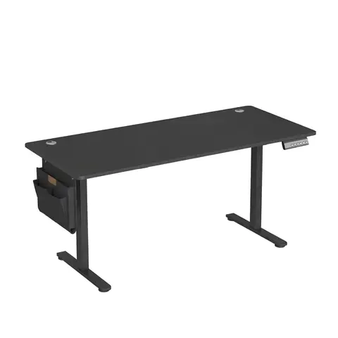 SONGMICSHOME Höhenverstellbarer Schreibtisch, 120 x 60 cm, Memory-Funktion, USB-C-Anschluss, weiß