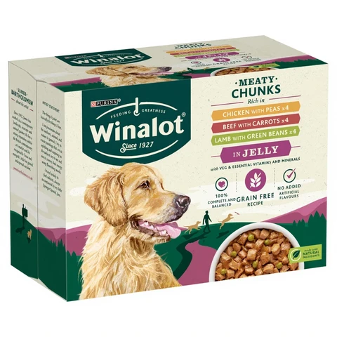Winalot Adult Dog Food Pouch Mixed in Jelly 12 x 100g