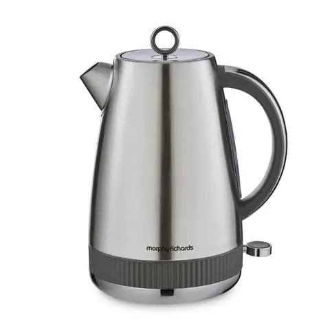 Morphy Richards Mexborough Jug Kettle, 1.7L, Grey & Stainless Steel, 102902
