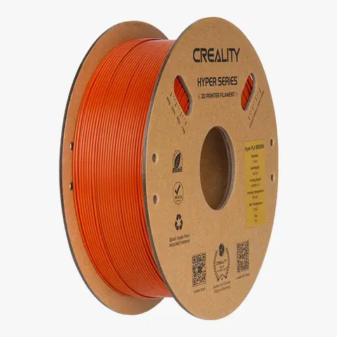 Creality Hyper PLA Filament, braun, 1,75 mm, Hochgeschwindigkeit 30–600 mm/s, Formgenauigkeit ±0,02 mm, kompatibel mit den meisten FDM-3D-Druckern, 1 kg (2,2 lbs) Spule