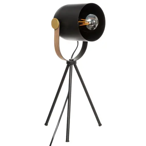 Tripod-Stehlampe, 45 cm hoch, schwarz, Metall