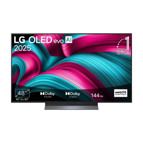 LG OLED evo AI | 48C57LA (48" 122 cm) 4K Ultra HD TV (α9 Gen8 4K AI Processor, webOS 25, 120Hz (VRR up to 144Hz)) [2025 Model]