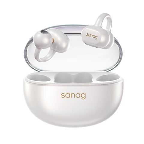 Sanag S6S Nova Ear Clip Wireless Bluetooth Headphones New Bone Conduction Concept Over-Ear Open-Back Sports Running Noise-Canceling High-Style AI Headphones