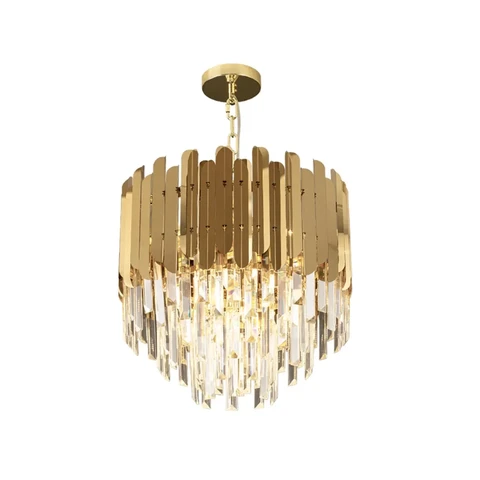 Kitoney Moderner Goldener Kronleuchter mit 3 Lichtern für Wohnzimmer und Esszimmer