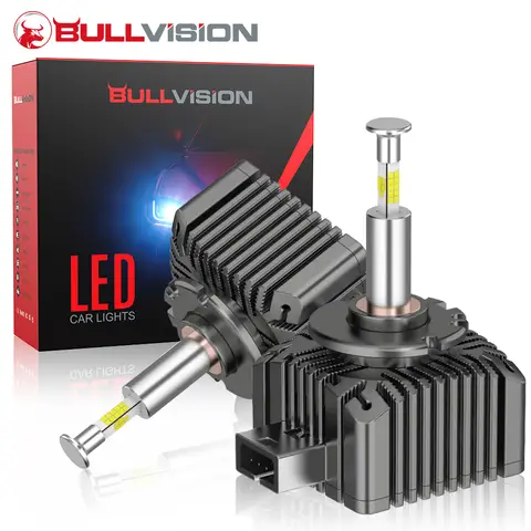 Bullvision D2S/R LED Bulbs 110W 21000Lm 6000K Cool White , LED Bulbs Canbus Error Free,Fog Light Bulbs, 2-Pack