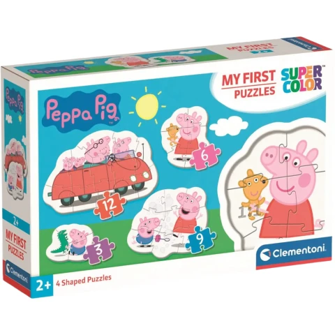 Clementoni Peppa Pig My first puzzle 4 pack - 3-6-9-12 piece puzzles