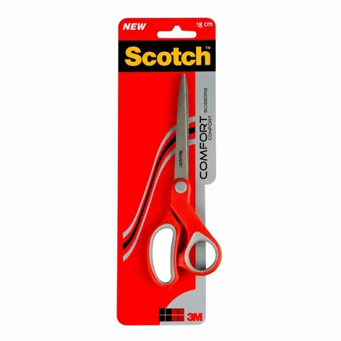 Scotch Comfort Scissors 18cm Red/Grey