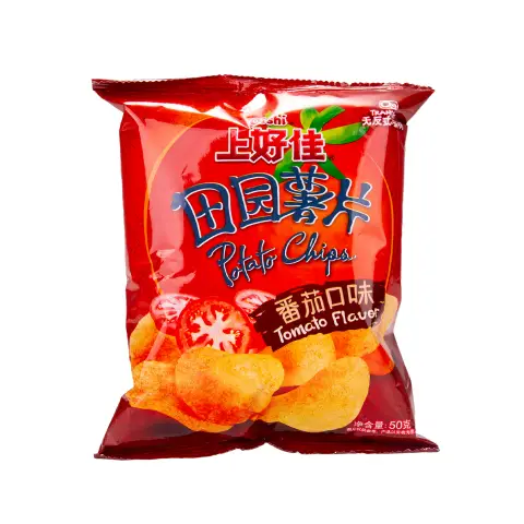 Potato Chips Tomato Flavor 50g 上好佳田园薯片-番茄味 50g
