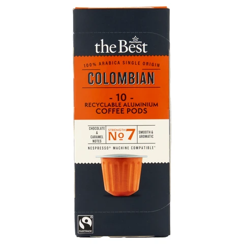 Morrisons The Best Fairtrade Colombian Pods 54g