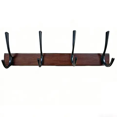 JU7CER Kitchen and bathroom storage hanging rack Wall-mounted Kitchen & Bathroom Storage Rack, Multifunctional Storage Hanger, Modern Style, Multifunctional Hook Rail 43 centimeters in length