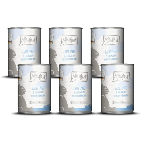 MjAMjAM Zarte Ente & Geflügel an leckeren Möhrchen 6 x 400 g