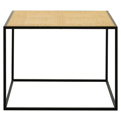 Interiors by Premier Coffee Table Depok Square Black/Rattan