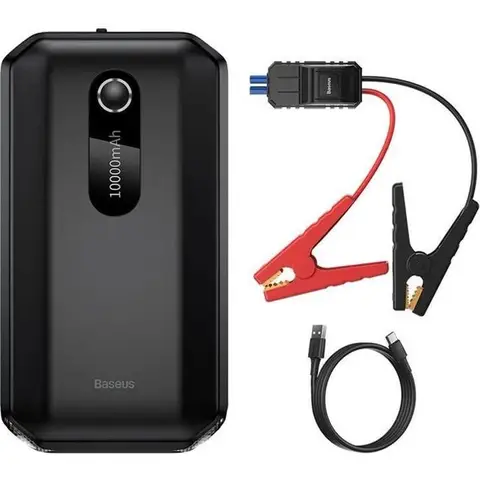 Baseus Power Starter Booster 10000mAh 12V (1000A / 500A) Starthilfe + Alligator-Kabel Schwarz