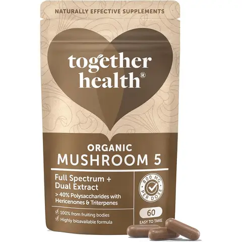 Together Health - Organic Mushroom 5 Complex - Full-Spectrum Extract 800mg - 60 CAPS