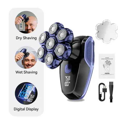 Enchen Alien Pro 2 Wet & Dry Electric Shaver With 7D Detachable Magnetic Floating Head For Bald Men,1pc