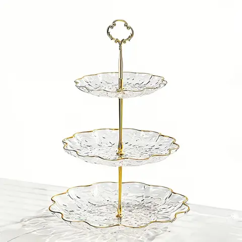 YumiPLUS Clear 3-Tier Cupcake Stand,1 set